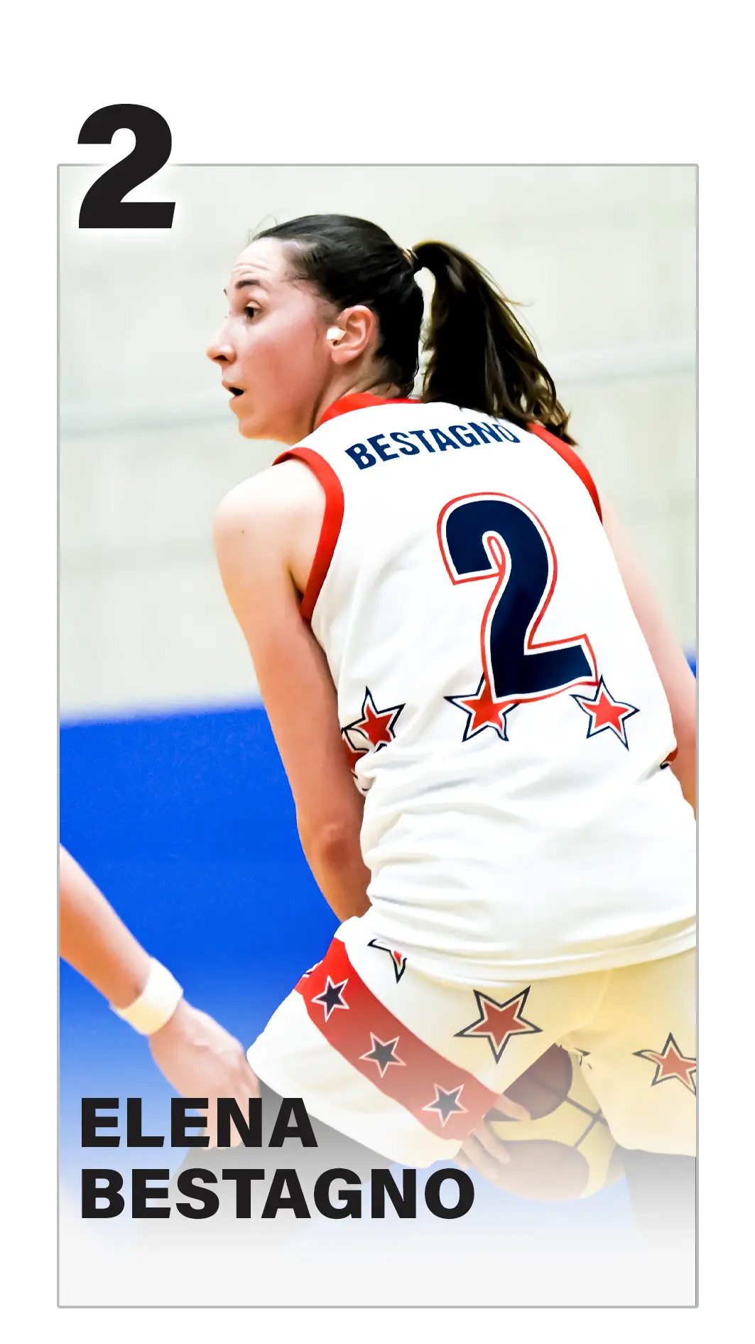 Elena Bestagno #2 delle Milano Basket Stars in azione durante il gioco