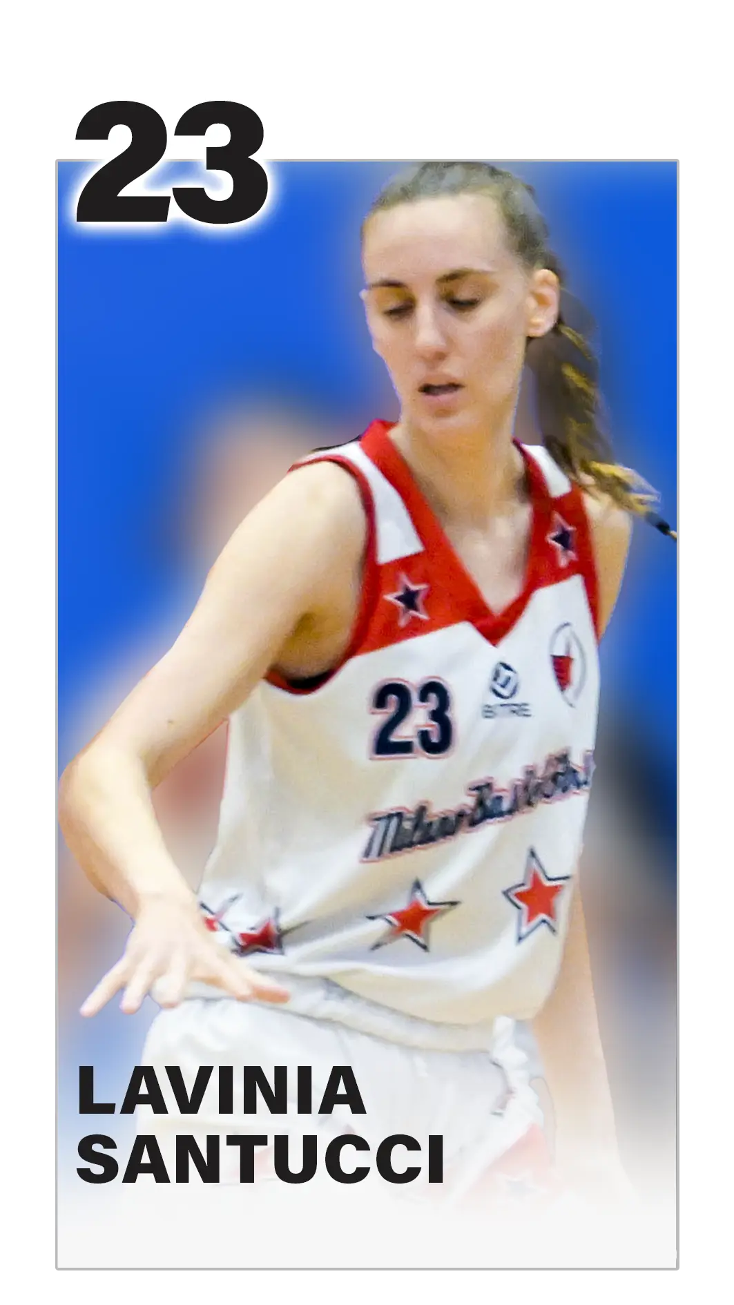 Lavinia Santucci #23 delle Milano Basket Stars in azione sul campo