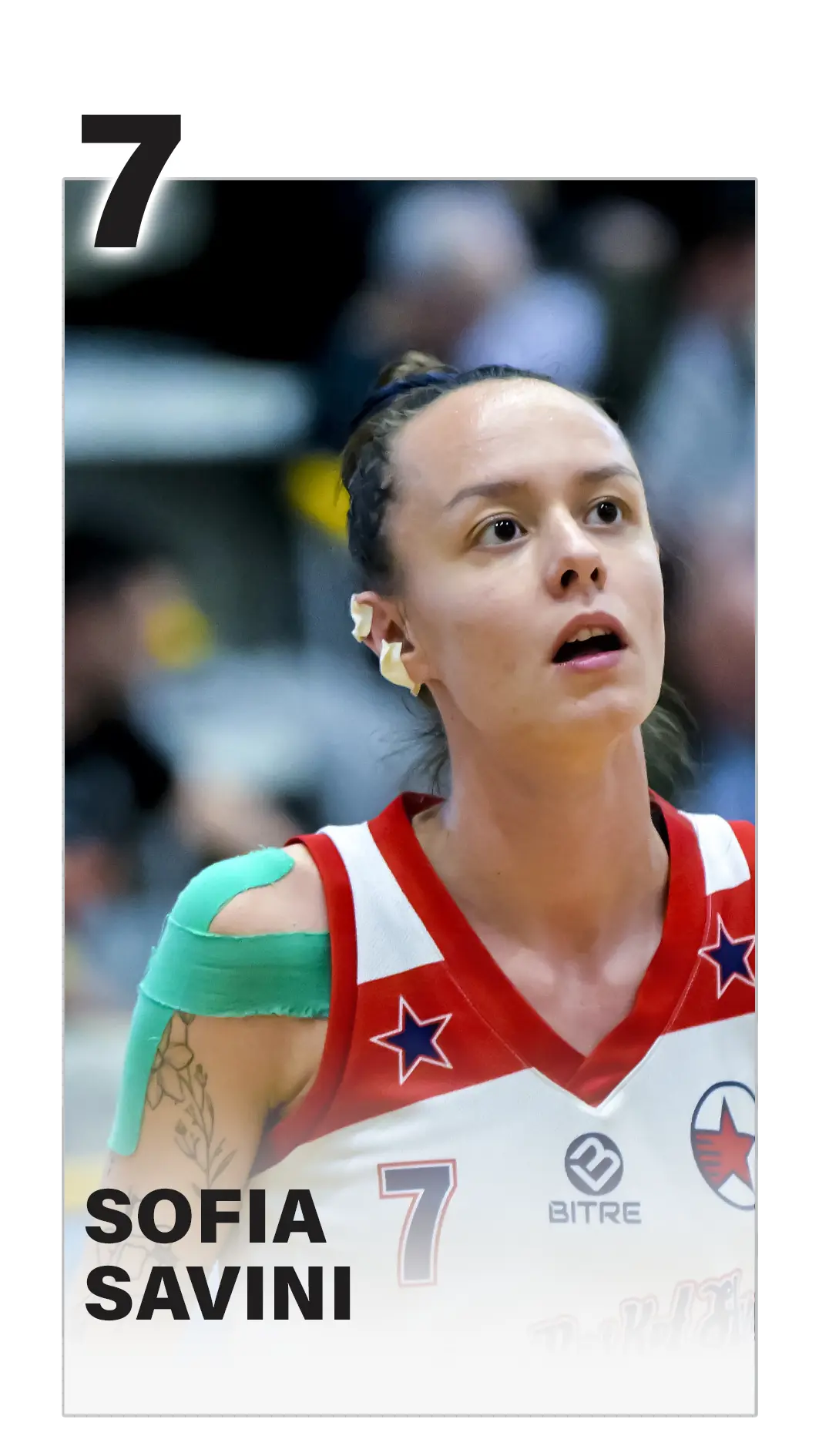 Sofia Savini #7 delle Milano Basket Stars concentrata durante il gioco